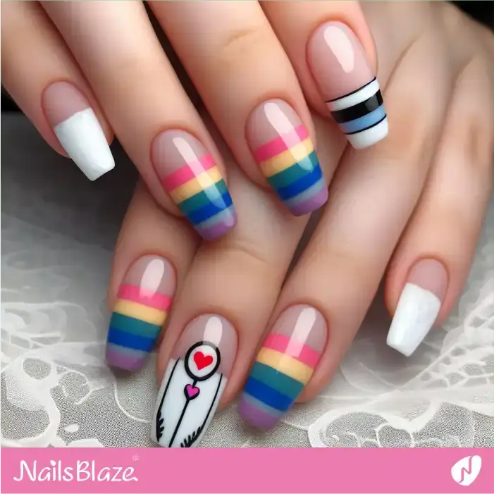 Pride Gradient Nail Design | Pride | LGBTQIA2S+ Nails - NB2072